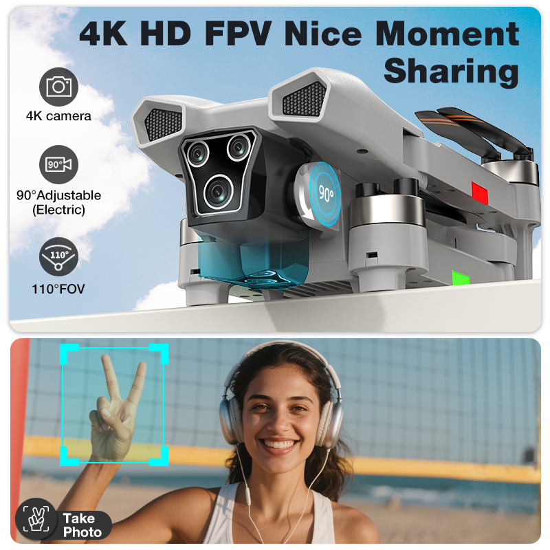새로운 L107 PRO 드론 8k 항공 촬영 브러시리스 - Jjrc Drone X12 리뷰 및 가격